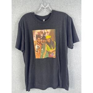 TLC Rap Group T Shirt Men's Size L Black Retro Hip Hop Tee Left Eye 90's‎
